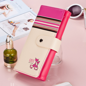 Women Wallets Soft PU Leather Cute Cats Hasp Lady Purses Wallet Cards ID Holder Moneybags Women Long Clutch Coin Purse Burse